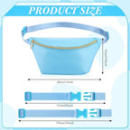 Amylove 9 Pieces Fanny Packs Nylon Waist Bag Zipper Travel Running Bag with Adjustable Strap for Women Men(Nylon,Bright Colors)