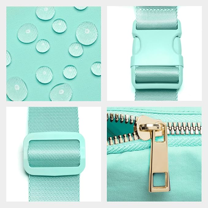 Gitus Belt Bag Fanny Pack Crossbody Bags with Initial Letter Patch Cute Stuff Birthday Gifts for Teenager Girls Trendy Preppy Stuff for Teen Girls Cool Stuff for Teens (Mint Green-O)