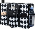 TOPDesign Utility Water Resistant Tote Bag with 13 Pockets, Top Zipper Closure & Thick Bottom Support, for Working Women