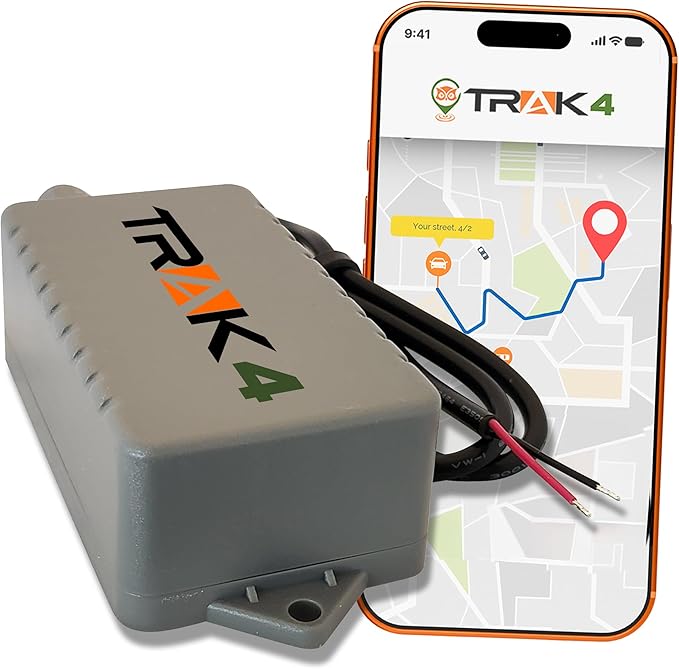 Trak-4 12v Hardwired GPS Tracker. Durable, Reliable Track Trailers, Equipment, Vehicles, Assets. Long Battery Life, Waterproof, Worldwide. Low-Cost Subscription Required.