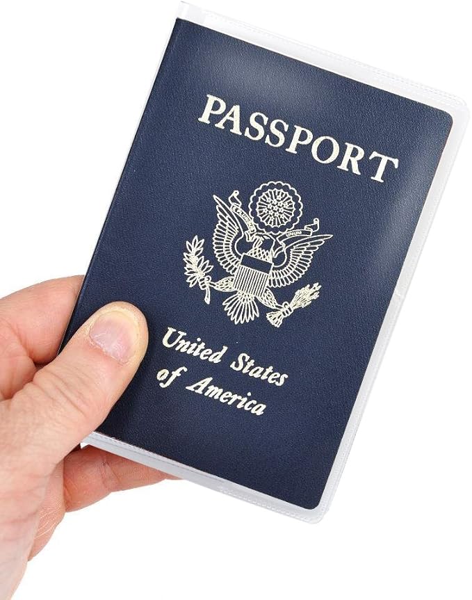 5 Pack Passport Cover Protector Case Clear Plastic Vinyl ID Card Holder