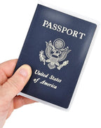 5 Pack Passport Cover Protector Case Clear Plastic Vinyl ID Card Holder