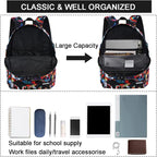 SUPACOOL Casual Laptop Backpack for Men and Women, School Backpack for Boys and Girls, College Bookbag, USB Charging Port, Lightweight Back Pack(Peace)