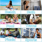 Widdonen Microfiber Lightweight Beach Towel Sand Free Quick Dry Absorbent Thin Compact Towels for Swimming Pool Camping Beach Accessories Large Easy Pack Travel Things for Vacation Essentials Gift