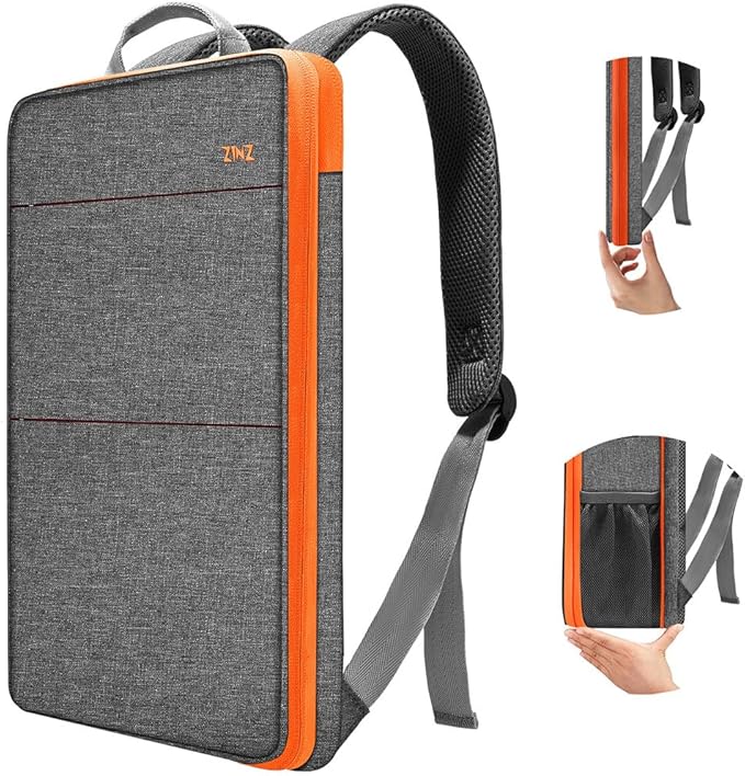 ZINZ Slim & Expandable Laptop Backpack Water Resistant Backpack Travel Backpack Compatible with MacBook Air/Pro/Neo 13-14 inch, XPS 13/14, Surface 13.5" and Most 13-14 Notebooks，G01OG01