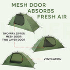 1/2 Person Backpacking Tent for 4-Season - Winter Waterproof Tent for One Person, Lightweight Camping Gear for Backpacking, Easy Set Up Cold Weather Essentials by Underwood Aggregator