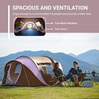 EchoSmile Pop Up Camping Tent, 2/4/6 Person Easy Setup Tent, Water Resistant Dome, Portable with Carry Bag