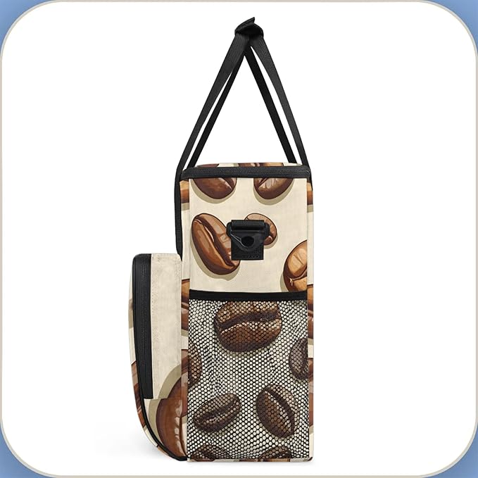 Coffee Maker Travel Bag Compatible with Keurig K-Mini or K-Mini Plus, Single Serve Coffee Brewer Carrying Case with Multiple Pockets for K-Cup Pods, Storage Bag With Shoulder Strap(Bag Only)