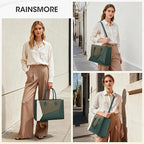 RAINSMORE Laptop Tote Bag for Women 15.6 Inch Large Women Work Bags Waterproof Business Office Teacher Bag Computer Briefcase