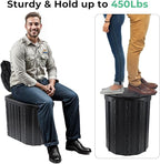 Camping Toilet, Portable Toilet for Adults, Camp Toilet with Handbag, Travel Potty for Camping, Hiking, RoadTrip, Car, Tent, Truck Drivers (black-15.7''H)