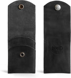 Hide & Drink, Double Nail Clipper Case, Beauty & Personal Care, Commuter and Nomad, Grooming Case, Home & Travel Essentials, Manicure Kit Storage, Full Grain Leather, Handmade (Charcoal Black)
