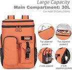 BAGPARKK Insulated Cooler Backpack,33/45 Cans Multifunctional Double Deck Leakproof Cooler Bag with Sternum Strap,Large Capacity Lightweight Travel Camping Beach Backpack