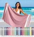 LANE LINEN Beach Towels for Women, Large Beach Towels Oversized, Pre-Washed, No-Shrink Sand Free, Quick Dry, Lightweight Travel Towel,Soft Beach Bath Towel, 39"x71" - Cashmere Rose