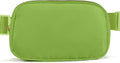 Belt Bag Zipper Fanny Pack Crossbody Bags for Women,Fashion Nylon Waist Packs, Water Repellent Two Way wear with Adjustable Strap Gifts for Teenage Girls Women Men(pistachio)