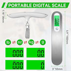 Digital Luggage Scale, 110lbs/50kg Portable Handheld Baggage Weight Checker with Backlit LCD Display, Travel Essentials Accessories for Suitcases, Postal & Fishing