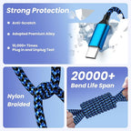 IDISON Multi Charging Cable(3Pack 4FT), 3 in 1 Charging Cable for Multiple Devices, USB-A Multi Charger Cord with Type-C, Micro USB and IP Port for iPhone 16/15/14/13/iPad/Android/Tablets and More