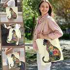 ANNA QUEEN Cat Tote Bag Shoulder Bag Handle Bag for Gym Yoga Picnic Beach Kitchen Reusable