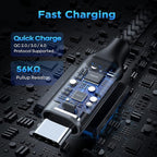 etguuds USB C Cable [20ft/6m], 1-Pack, Long USB-A 2.0 to USB-C Cable, Fast Charging Type C Charger Cord Nylon Braided for Samsung Galaxy Note, LG, Moto, Pixel, Switch, and Other USB C Devices
