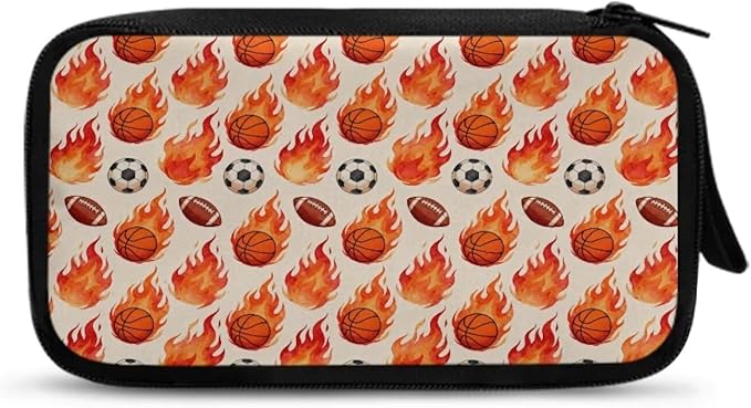 Basketball Travel Cord Organizer Cases Electronics Organizers Travel Case Large Tech Pouch Storage Bag Travel Bag Cable Organizer fits Phone Earphone Charger SD Card