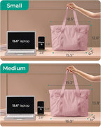 BAGSMART Tote Bag for Women, Tote Bag with Zipper Work Tote with Compartments Nurse Shoulder Hanbag for Travel, Gym