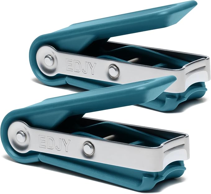 EDJY Fingernail Cutter - Precision Stainless Steel Nail Cutter for Fingernails | Sharp Blade, Ergonomic Design, Durable & Rust-Resistant | Ideal for Men and Women EDJY Blue | 2-Pack