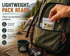 2-Pack Biodegradable Soap Unscented Travel-Sized Camping Soap Bars -All-In-One Backpacking Essentials Outdoor Recreation Soap Bar and Washcloth