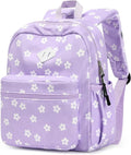 STEAMEDBUN Corduroy Toddler Backpack for Girls Boys 2-4, Kids Preschool Backpack for Kindergarten - Purple Floral