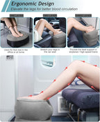 Inflatable Foot Rest Pillow, Kids Airplane Bed, Adjustable 3 Layers Height Leg Rest Pillow, Airplane Travel Essentials Great for Office, Home, Trains, Cars