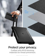 Spigen Life for Passport Card Cover Holder with RFID Blocking Technology Wallet Travel Documents Organizer Protector Accessories, SIM Card Pin Included