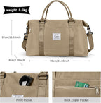 HYC00 Travel Duffel Bag,Carry-on Overnight Weekender Bags for Women,Sports Tote Gym Bag with Wet Pocket