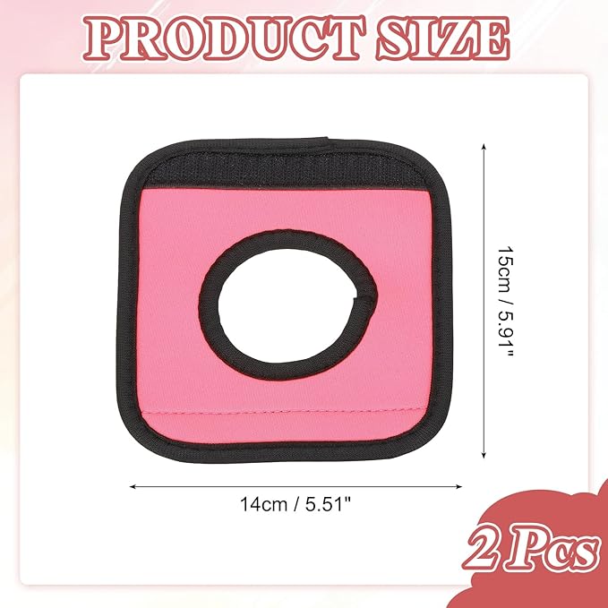 PATIKIL Luggage Handle Wrap for Suitcase, 2 Pcs Bright Color Neoprene Comfort Soft Handle Covers Luggage Identifiers for Bag Suitcase Tags Wraps Travel Accessories, Pink