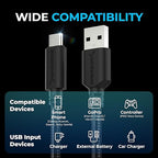 SABRENT [3-Pack 22AWG Premium 6ft USB-C to USB A 3.0 Sync and Charge Cables [Black] (CB-C3X6)