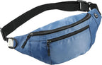 1PCS Crossbody Fanny Pack Large Capacity Waist Bag with 4-Zipper Pockets Adjustable Strap Fanny Packs Waterproof Oxford Cloth Travel Belt Bag for Outdoor Shopping Travel Men Women,Blue