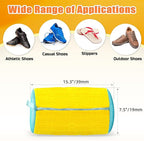 Shoe Washing Machine Bag, Shoe Laundry Bag, Shoe Cleaning Bag for Sneaker Tennis Shoes Unstain Cleaner Kit, Yellow 2PCS