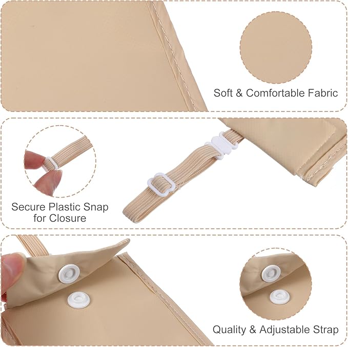 RFID Blocking Hidden Bra Wallet, Travel Money Pouch With Adjustable Strap, Money Belt for Travel Women Hidden, Secret Pocket for Valuables(Khaki)