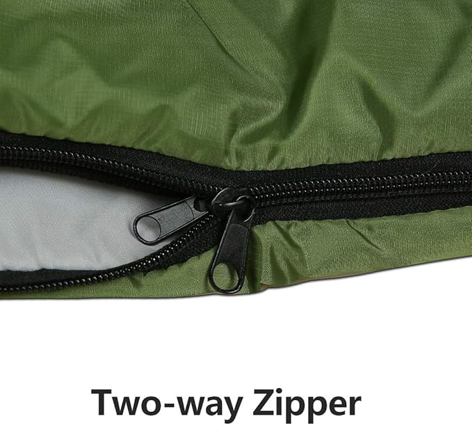 3-4 Season Sleeping Bag for Adults & Kids, Lightweight Warm Cold Weather Camping Bag with Waterproof Compression Sack – Portable for Hiking, Backpacking, Traveling & Outdoor Adventures