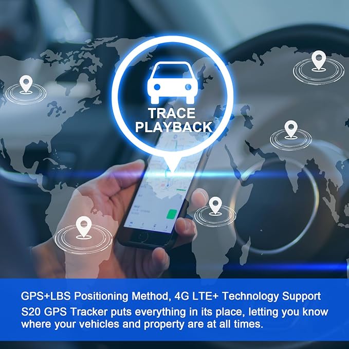 WANWAYTECH Mini GPS Tracker for Vehicles, 4G LTE GPS Tracking Device, GPS Tracking Device with App, US and Worldwide Real-Time Tracking, Subscription Needed