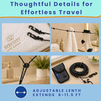 Travel Laundry Detergent Sheets and Travel Clothesline – Laundry Detergent Sheets 50-Count + Portable Clothesline for Hotels, Cruises & Camping, Compact Sink Laundry Set for Trips & Small Spaces