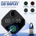 Portable Shower with Heater,6000Mah Battery Powered Portable Shower for Camping with 2000W Auto-Off Heater,Portable Heated Shower for Camping,Digital Power&Temperature Display for Hiking