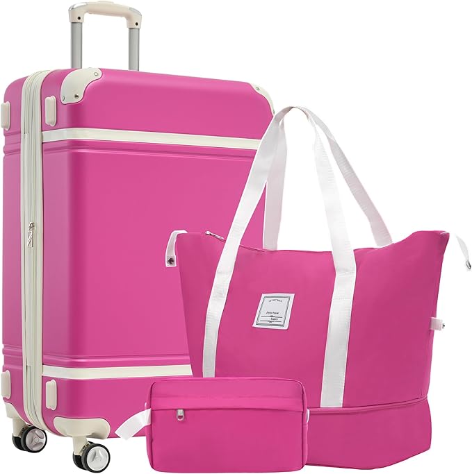 Merax Luggage Sets 28 Inch Suitcase with TSA Lock Hardshell Carry On Luggage with Duffel Bag