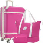 Merax Luggage Sets 28 Inch Suitcase with TSA Lock Hardshell Carry On Luggage with Duffel Bag