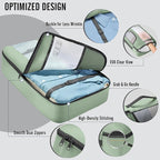 Veken 8 Set Packing Cubes for Travel Essentials, Suitcase Organizer Bags in 4 Sizes, Carry-On Luggage Accessories with Large Laundry & Hanging Toiletry Bag, Must-Have for Airplane, Road Trip & Camping