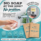 Travel Soap Sheets (150 Count, 3 Pack) – Portable Paper Soap for Travel, Camping, Hiking & Emergency Kits – Pocket Size Hand Soap Sheets, TSA Approved, Unscented