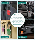 TSA Approved Luggage Locks, Travel Locks Which Also Work Great as Gym Locks, Toolbox Lock, Backpack and More 1,2,4,6 &10 pk (Army Green)