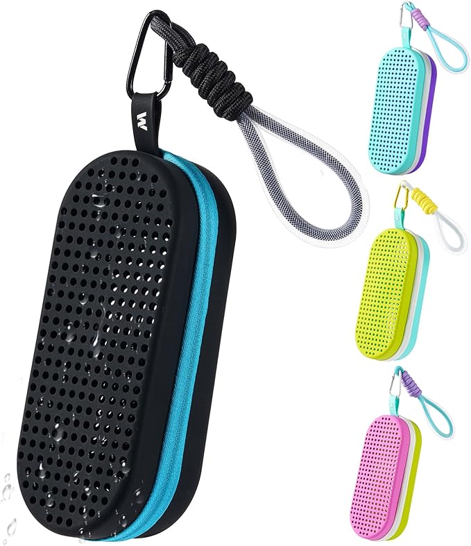 Swim Goggle Case For Swimming Goggles, Swimmer Gifts for Kids Teens Adults, Silicone Cases with Drain Hole