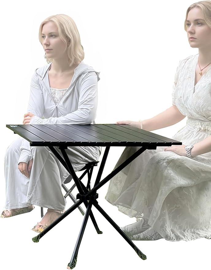 HASIKA Heavy Duty Camping Table- Foldable,Large Size, Ultralight Camping Side Table for Outdoor, Beach, Tailgating, Picnic, Grilling