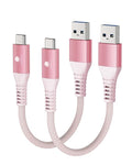 CONMDEX USB C Cable 10Gbps [2ft, 2-Pack] USB 3.1 Gen 2 USB A to USB C Data Transfer Cord for Android Auto/Carplay, 3A Fast Charging Type C Cable for iPhone 17 16 Pro Max Samsung Galaxy S25, Pink