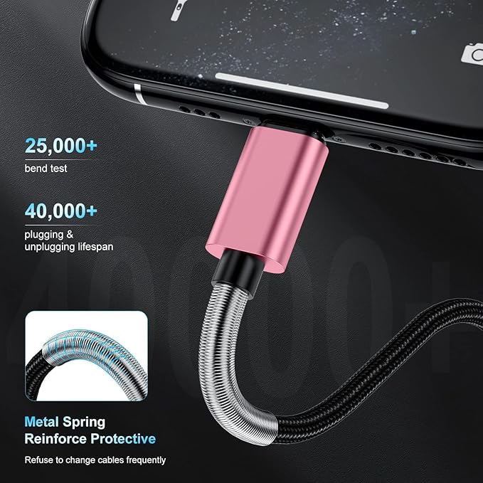 2Pack 10ft iPhone Fast Charger Cable, [Apple MFi Certified] Long USB C to Lightning Cable 10 Foot, High Fast 10 Feet Apple Charging Cord for Apple iPhone 14/14 Pro Max/13 Mini/12/11/XS/XR/8/7Plus,iPad