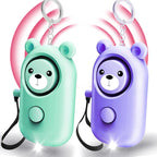 Personal Alarm for Women Kids and Elders Safe Sound, 130dB Siren Emergency Self-Defense Security Alarm Keychain Loudly with LED Light (Emerald+Violet)