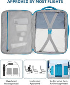 LARVENDER Carry on Luggage 22x14x9 Airline Approved, Expandable 20 Inch Hardside Large Suitcase with Wheels TSA Lock, Lightweigh PC+ABS Travel Carry-on Suitcases for Women and Men, Ocean Breeze